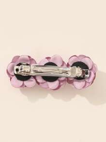 Flower Decor Hair Clip - Purple - View 3
