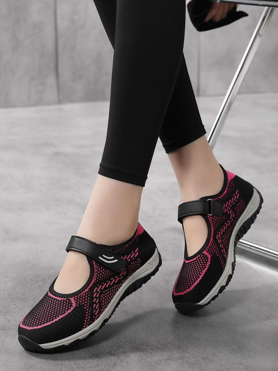 Slip On Schuhe mit Farbblock, Klettverschluss