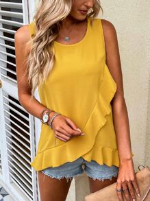 荷葉邊背心上衣