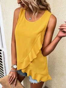 荷葉邊背心上衣