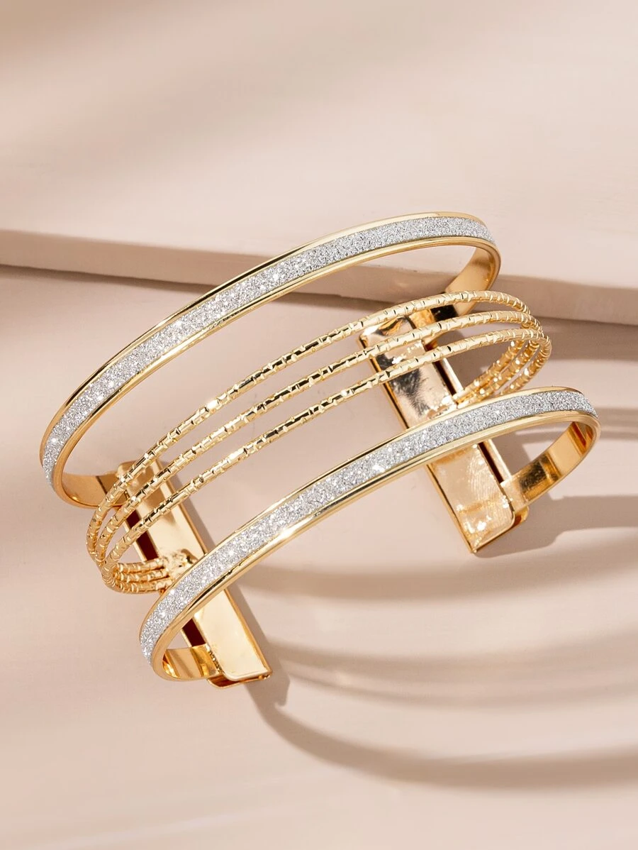 Glitter Detail Cuff Bangle | SHEIN USA