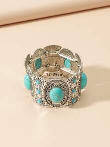 Vòng tay cổ điển rộng - Màu Bạc Cổ - Xem 3