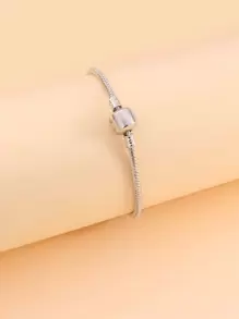 1pc Simple Bracelet - Silver - View 2