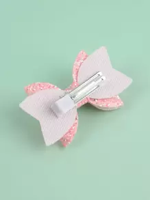 4 件（2 件）闪光蝴蝶结发夹，适合女孩，发夹适合日常和派对场合