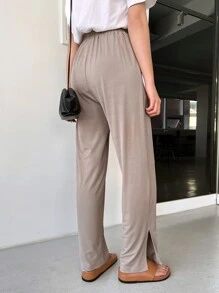 DAZY 鋼絲編織分裂褲襠 - 卡其色 - 查看 2