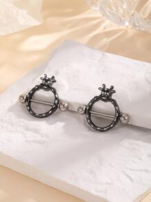 2pcs Cow Decor Nipple Ring - Multicolor - View 1