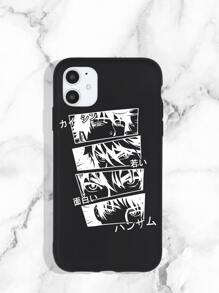 nhân vật hoạt hình mô hình vỏ điện thoại di động - màu đen - Xem 1