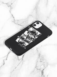 nhân vật hoạt hình mô hình vỏ điện thoại di động - màu đen - Xem 2