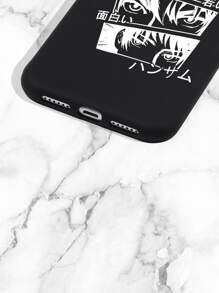 nhân vật hoạt hình mô hình vỏ điện thoại di động - màu đen - Xem 3