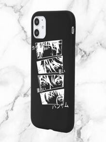 nhân vật hoạt hình mô hình vỏ điện thoại di động - màu đen - Xem 4