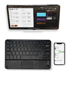 7 Inch Universal Wireless Keyboard - Black - View 3