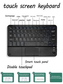 7 Inch Universal Wireless Keyboard - Black - View 4