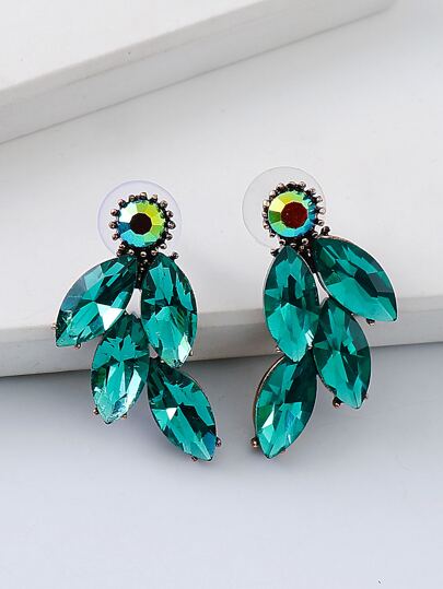 No.278 ドロップビーズとラインストーンのピアス ハンドメイド No.278 ドロップビーズとラインストーンのピアス ハンドメイド