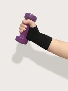 1pair Black Breathable Fitness Fingerless Gloves Gym Gym Wristbands Accessories