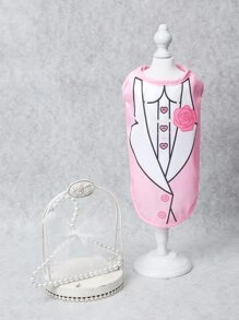 PETSIN Suit Print Pet Tank - Multicolor - View 2