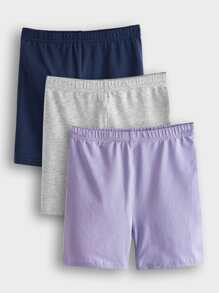 SHEIN 女童3条装骑行短裤