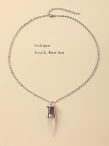 Geometric Pendant Necklace - Multicolor - View 4