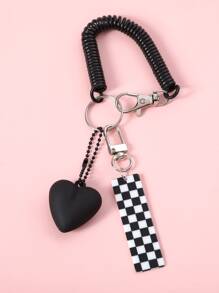 Heart Charm Keychain - Multicolor - View 1