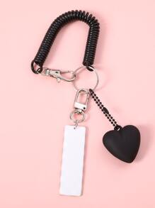Heart Charm Keychain - Multicolor - View 2