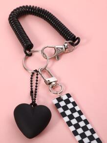 Heart Charm Keychain - Multicolor - View 3