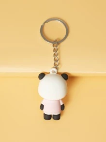 Cartoon Panda Charm Keychain - Multicolor - View 2