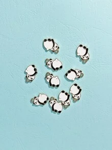 10 cái Mặt dây chuyền Panda DIY Trang sức Phụ kiện - Nhiều màu - Xem 2