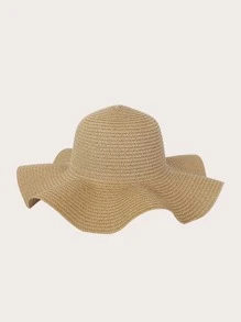 Solid Sun Hat Boho For Women's Gift For Summer - Khaki - View 2