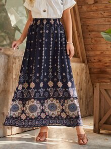 EMERY ROSE Floral Print Maxi Skirt - Multicolor - View 3