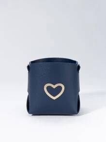 Hộp lưu trữ trên máy tính để bàn in hình trái tim 1pc - Xanh đậm - Xem 5