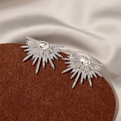 Hoa tai Stud Rhinestone Decor