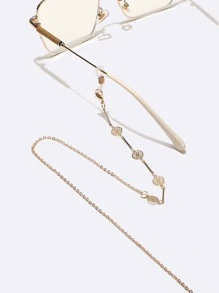 1 Pc Hollow Round Metal Handmade Eyeglasses Chain For Women