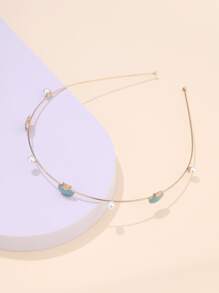 Băng đô trang trí Shell & Faux Pearl - Nhiều màu - Xem 1