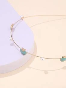 Băng đô trang trí Shell & Faux Pearl - Nhiều màu - Xem 2