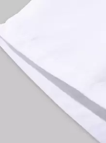 Manfinity Homme Men's Loose Drawstring Waist Shorts - White - View 3