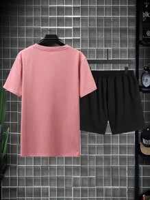 Manfinity Homme Men Cartoon Graphic Tee & Drawstring Waist Shorts - Multicolor - View 2