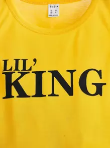 SHEIN Young Boy Letter Graphic Tank Top And Shorts Set - Multicolor - View 3