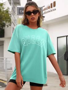 Letter Graphic Drop Shoulder Tee