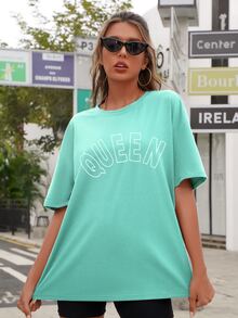 Letter Graphic Drop Shoulder Tee
