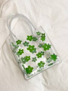 Túi đeo chéo Nữ Hoa Đôi tay cầm Đúng mốt - màu xanh lá - Xem 6