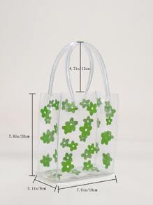 Túi đeo chéo Nữ Hoa Đôi tay cầm Đúng mốt - màu xanh lá - Xem 8