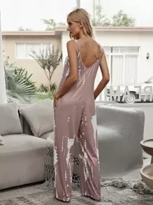 SHEIN Unity Tie Dye Hidden Pocket Cami Jumpsuit