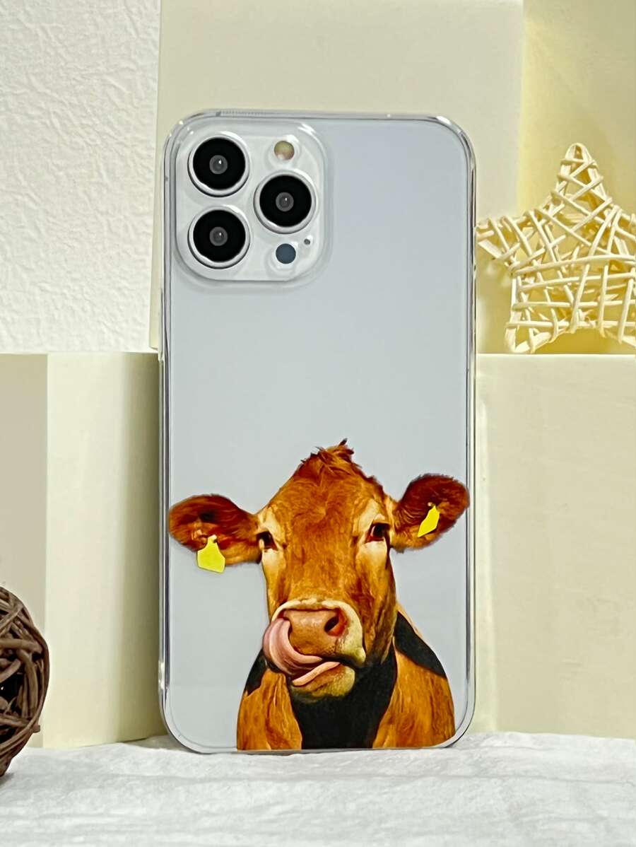 Divertida funda transparente para teléfono con impresión de toro - Multicolor - Ver 1