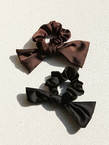 2入組蝴蝶結裝飾髮圈 - 彩色 - 查看 1