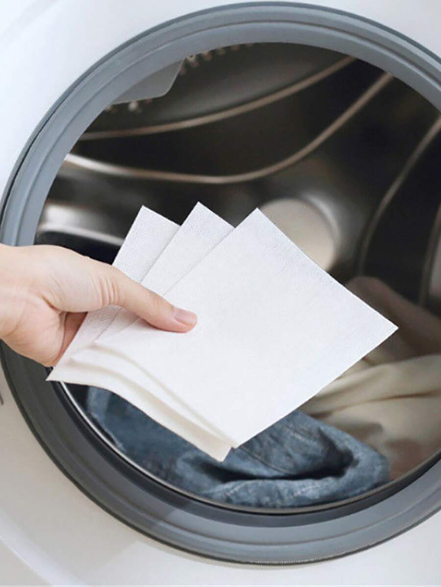 Papel de absorción de Color antimanchas y antidecoloración, 30 piezas, 11x14cm - Blanco - Ver 1