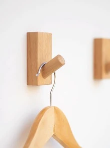 Wooden Perforated Storage Hook Made Of Elm Wood For Home Use - Multicolor - View 3