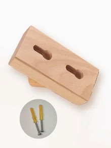 Wooden Perforated Storage Hook Made Of Elm Wood For Home Use - Multicolor - View 5