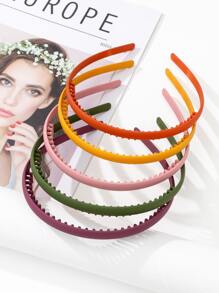 Multiple Pieces Minimalist Versatile Plastic Toothed Headbands - Multicolor - View 2