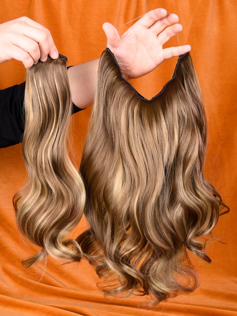 3pcs Natural Long Curly Synthetic Hair Extension - Multicolor - View 1