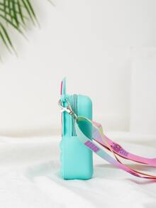 Unicorn Silicone Kids Crossbody Press Mini Shoulder Bag - Children's Unicorn Crossbody Bag - Green - View 3