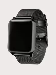 Stainless Steel Watchband Compatible With Apple Watch - Black - View 1